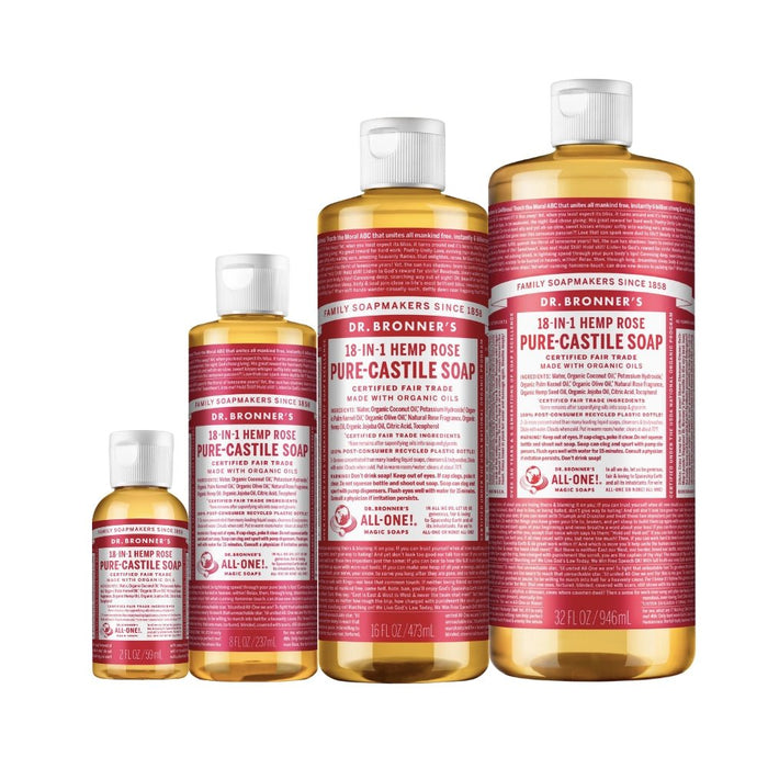 Dr. Bronner's Liquid Castile Soap - Rose - Hello Charlie