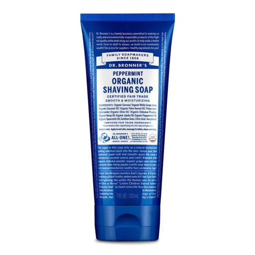 Dr. Bronner's Organic Shave Soap - Peppermint - Hello Charlie