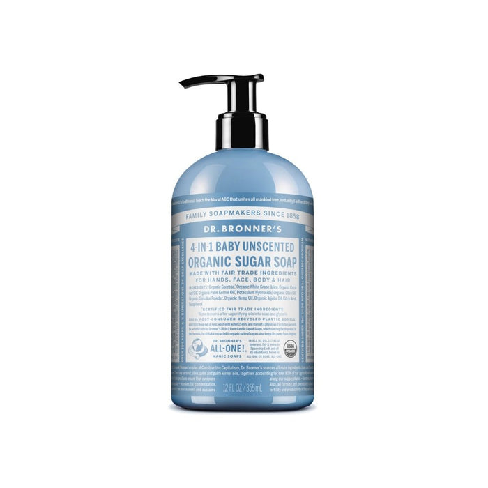 Dr. Bronner's Organic Sugar Soap - Baby Unscented - Hello Charlie