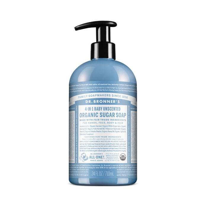 Dr. Bronner's Organic Sugar Soap - Baby Unscented - Hello Charlie