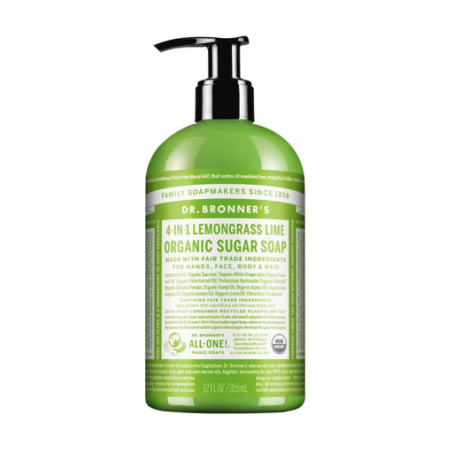 Dr. Bronner's Organic Sugar Soap - Lemongrass Lime - Hello Charlie