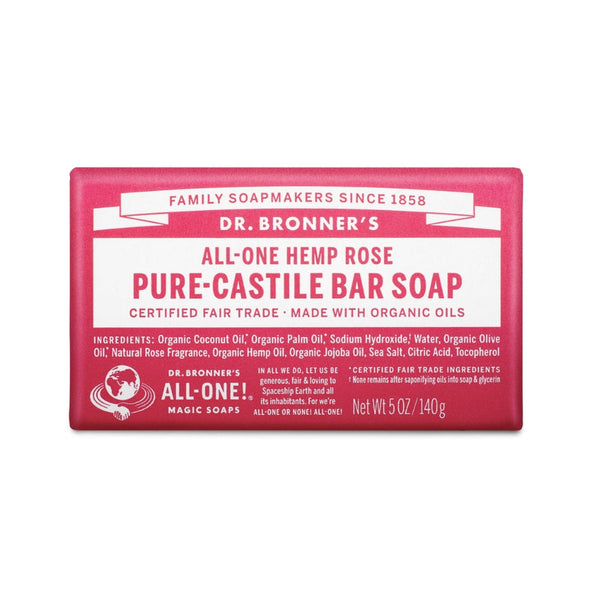 Dr. Bronner's Castile Bar Soap - Rose--Hello-Charlie