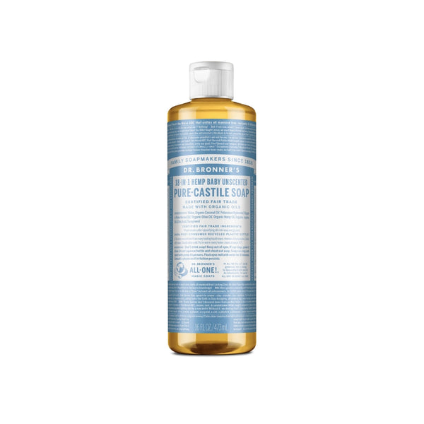 Dr. Bronner's Liquid Castile Soap - Baby Unscented-473ml-Hello-Charlie