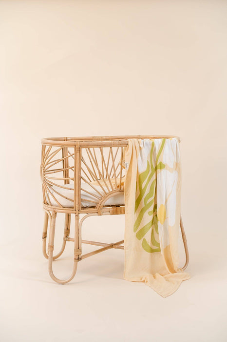 Organic Muslin Swaddle - Fleur (Limited Edition): Fleur - Umber