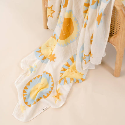 Kiin Baby Organic Muslin Swaddle - Sunny Day (Limited Edition): Sunny Day