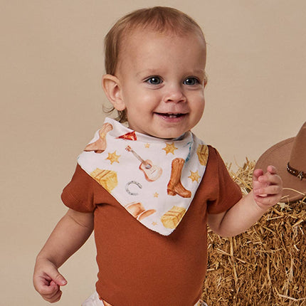 Snuggle Hunny Cowboys Organic Dribble Bib