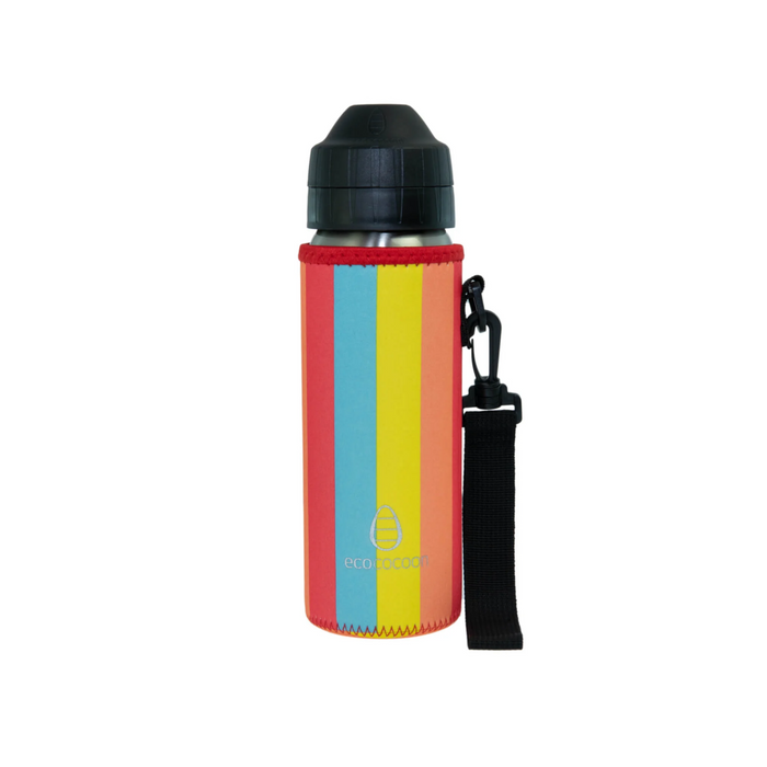 Ecococoon Large Drink Bottle Cover-Rainbow Stripes-Hello-Charlie