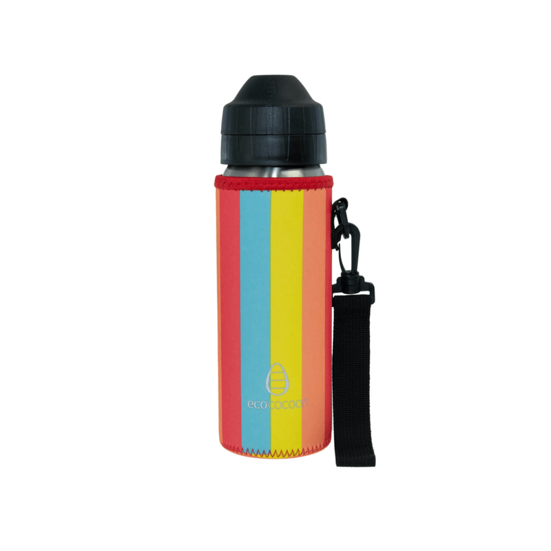 Ecococoon Large Drink Bottle Cover-Ecococoon-Rainbow Stripes-Hello Charlie