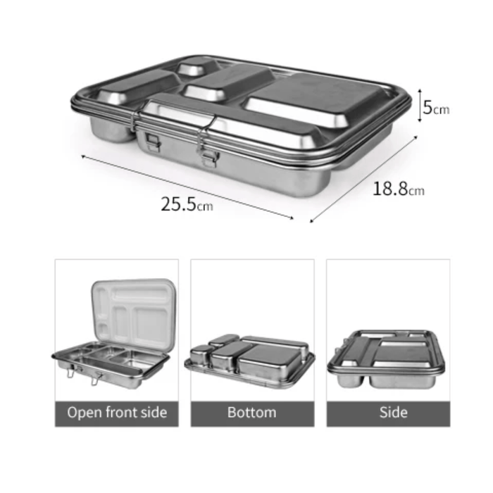 Ecococoon Stainless Steel Bento Box 5 - Hello Charlie