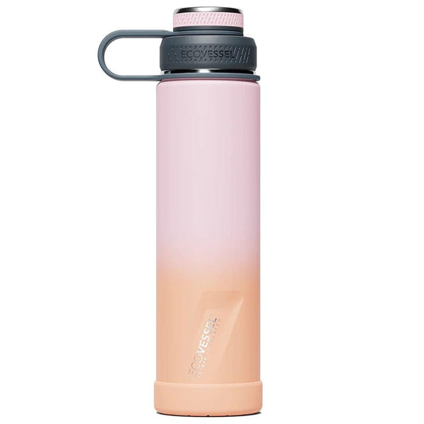 EcoVessel The Boulder TriMax Triple Insulated Water Bottle with Strainer - 700ml-Coral Sands-Hello-Charlie