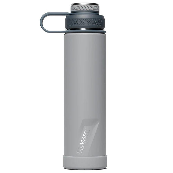 EcoVessel The Boulder TriMax Triple Insulated Water Bottle with Strainer - 700ml-Slate Grey-Hello-Charlie