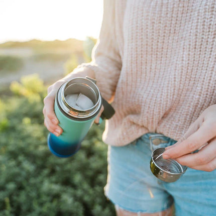 EcoVessel The Boulder TriMax Triple Insulated Water Bottle with Strainer - 700ml-EcoVessel-Black Shadow-Hello Charlie