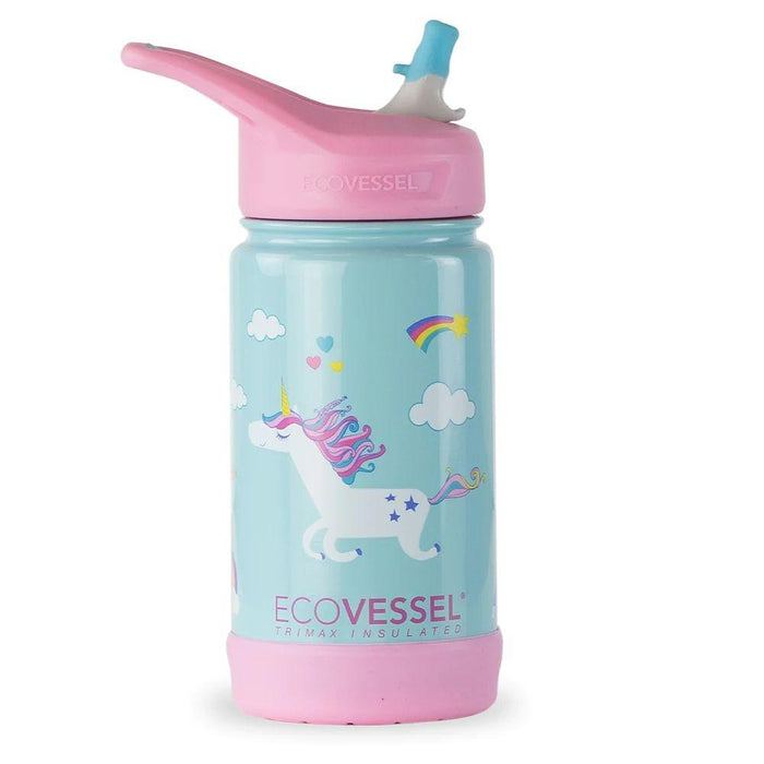 EcoVessel The Frost TriMax Kids Triple Insulated Water Bottle with Straw - 355ml-Unicorn-Hello-Charlie