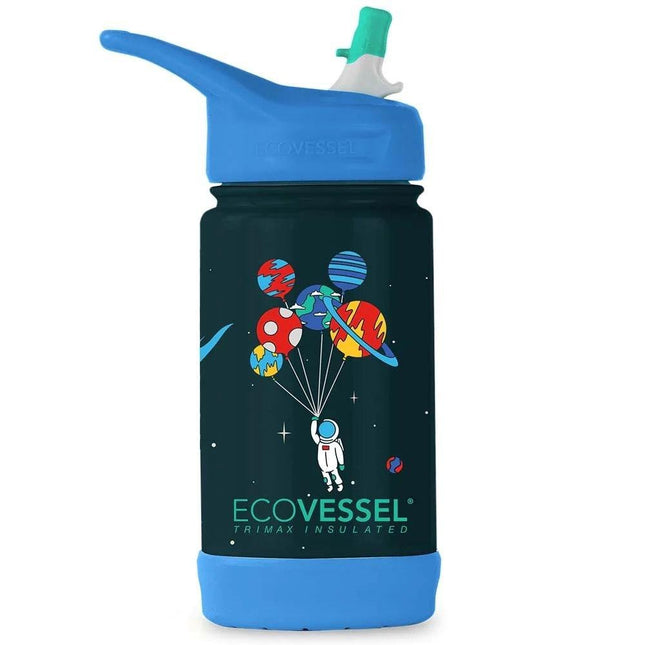 EcoVessel The Frost TriMax Kids Triple Insulated Water Bottle with Straw - 355ml-EcoVessel-Outer Space-Hello Charlie