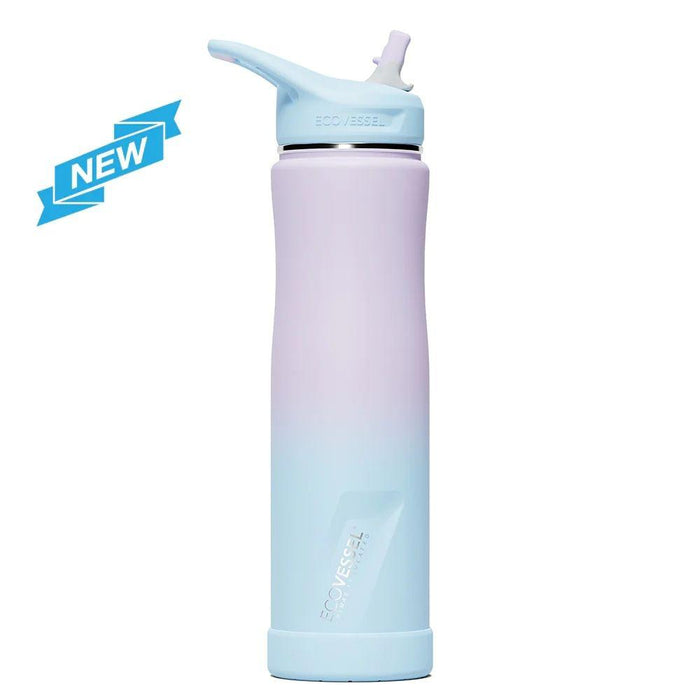 EcoVessel The Summit TriMax Triple Insulated Water Bottle with Straw - 700ml-Floral Puff-Hello-Charlie