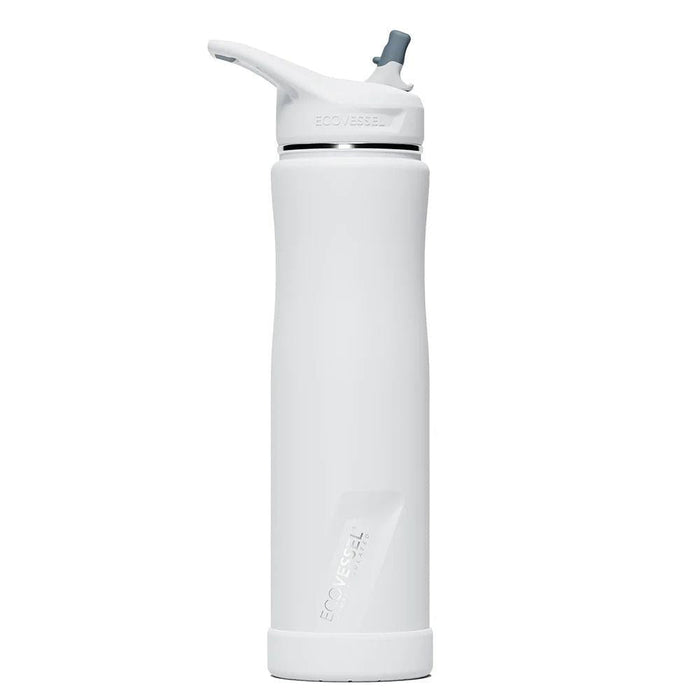 EcoVessel The Summit TriMax Triple Insulated Water Bottle with Straw - 700ml-White Out-Hello-Charlie