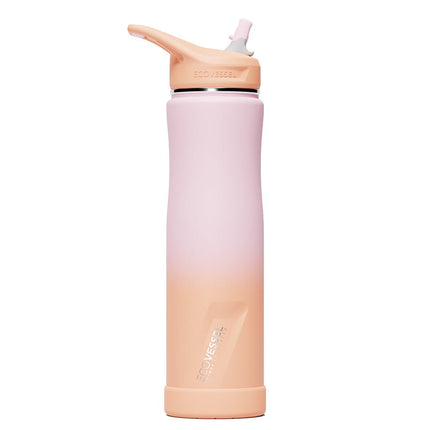 EcoVessel The Summit TriMax Triple Insulated Water Bottle with Straw - 700ml-EcoVessel-Coral Sands-Hello Charlie