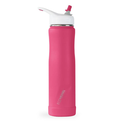 EcoVessel The Summit TriMax Triple Insulated Water Bottle with Straw - 700ml-EcoVessel-Black Shadow-Hello Charlie