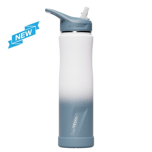 EcoVessel The Summit TriMax Triple Insulated Water Bottle with Straw - 700ml-EcoVessel-Winter Storm-Hello Charlie