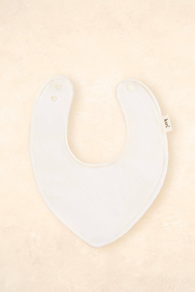 Kiin Baby Bamboo Cotton Dribble Bib: Ivory