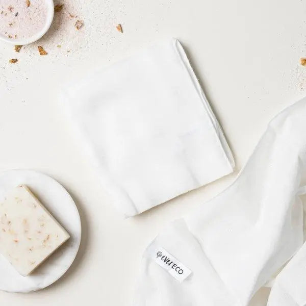 Ever Eco Muslin Facial Cloths with Cotton Wash Bag-Ever Eco-Hello Charlie