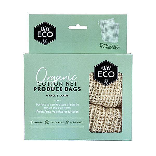 Ever Eco Reusable Produce Bags Organic Cotton Net - 4 Pack--Hello-Charlie