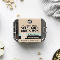 Ever Eco Stackable Bento Lunch Box 2 Tier + Mini Container - 1200ml-Ever Eco-Hello Charlie
