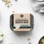 Ever Eco Stackable Bento Lunch Box 2 Tier + Mini Container - 1200ml-Ever Eco-Hello Charlie