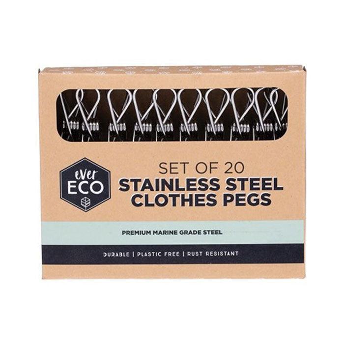 Ever Eco Stainless Steel Clothes Pegs Marine Grade - Pack of 20 - Hello Charlie