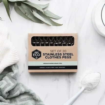 Ever Eco Stainless Steel Clothes Pegs Marine Grade - Pack of 20-Ever Eco-Hello Charlie