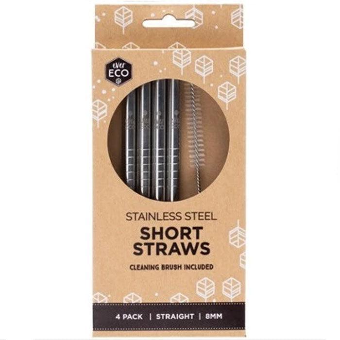 Ever Eco Stainless Steel Short Straws - Straight - Hello Charlie