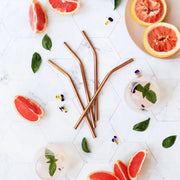 Ever Eco Stainless Steel Straw - Bent Rose-Ever Eco-Twin Pack-Hello Charlie