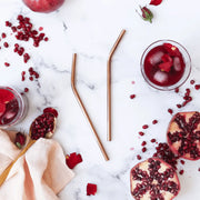 Ever Eco Stainless Steel Straw - Bent Rose-Ever Eco-Twin Pack-Hello Charlie