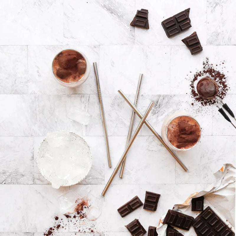 Ever Eco Stainless Steel Straws - Straight-Ever Eco-Twin Pack-Hello Charlie