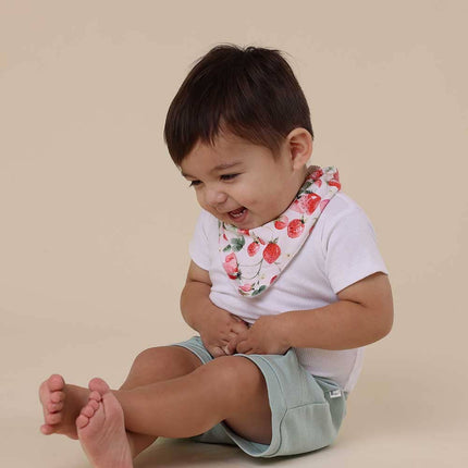 Snuggle Hunny Strawberry Organic Dribble Bib