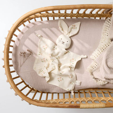 Organic Muslin Bunny Lovey Daisy print