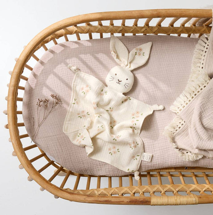 Organic Muslin Bunny Lovey Daisy print