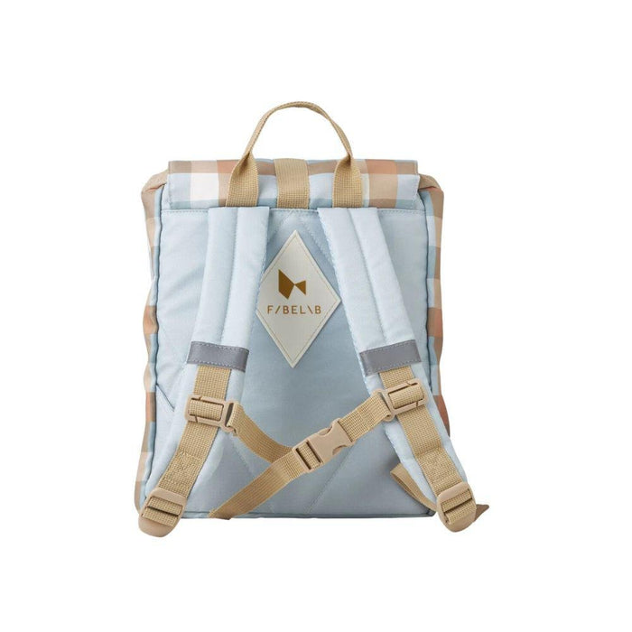 Fabelab Eco Friendly Backpack - Cottage Blue Checks - Hello Charlie