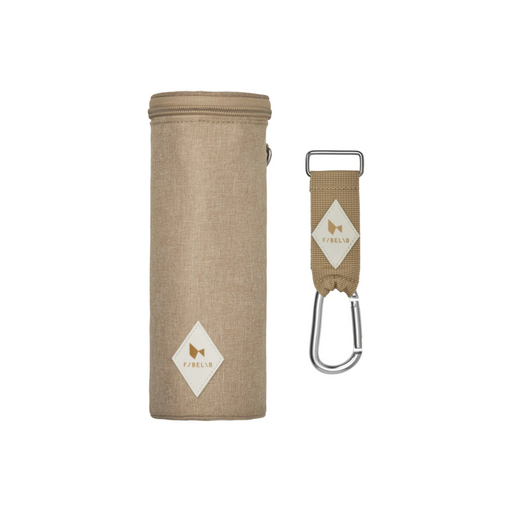 Fabelab Insulated Drink Bottle Bag with Pram Strap-Caramel-Hello-Charlie