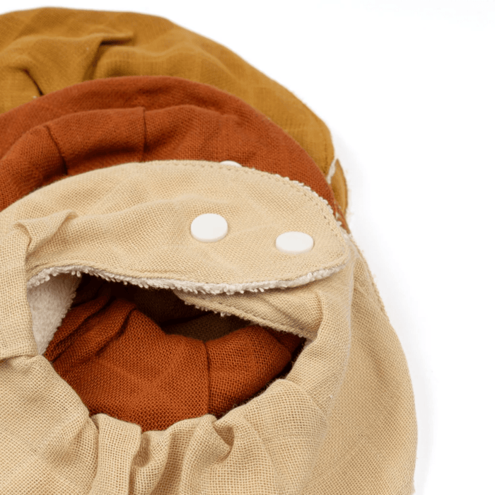 Fabelab Organic Cotton Bandana Bib - Ochre Mix - 3 Pack-Hello-Charlie