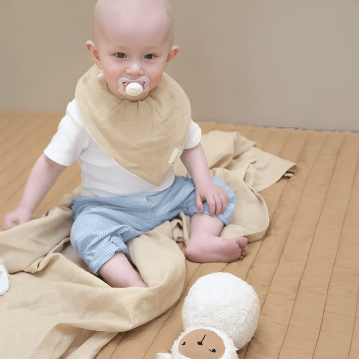 Fabelab Organic Cotton Bandana Bib - Wheat - 2 Pack-Hello-Charlie