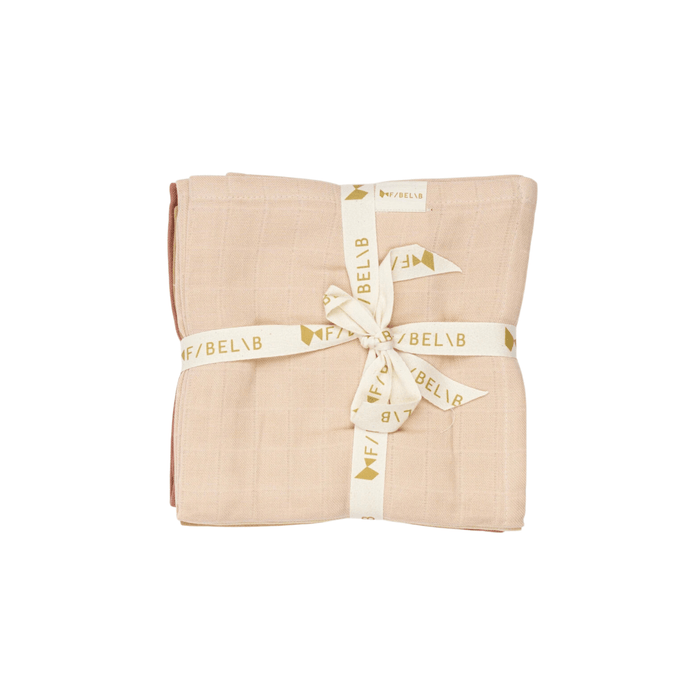 Fabelab Organic Cotton Muslin Cloths - Dusty Rose Mix - 4 Pack-Hello-Charlie