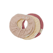 Fabelab Organic Cotton Ruffled Bib - 3 Pack-Fabelab-Dusty Rose-Hello Charlie