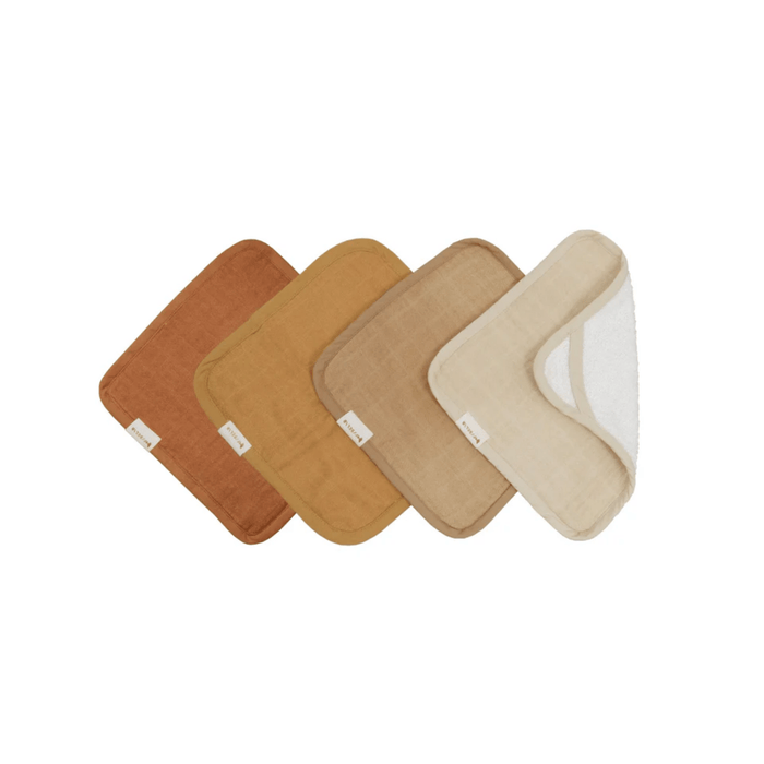 Fabelab Organic Cotton Washcloth - Caramel Mix - 4 Pack-Hello-Charlie