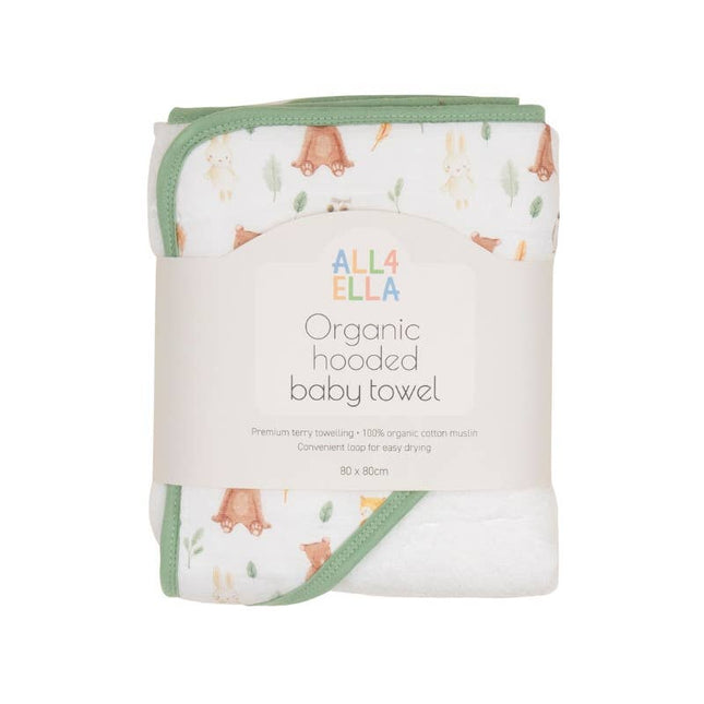 All4Ella Hooded Towel - Forest Friends