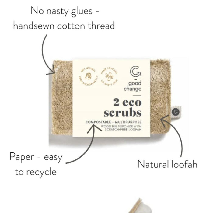 Good Change Store Eco Dish Sponge & Scrub - 2 pack - Hello Charlie