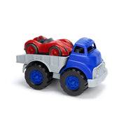 Green Toys Flatbed Car Transporter Toy Truck with Race Car-Green Toys-Hello Charlie
