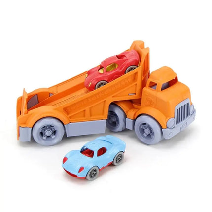 Green Toys Racing Play Truck with 2 Racers-Green Toys-Hello Charlie