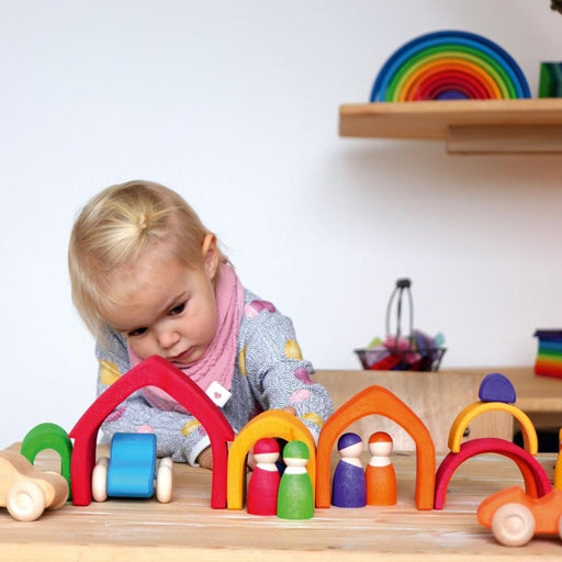 Grimm's Colourful House Stacking Toy--Hello-Charlie