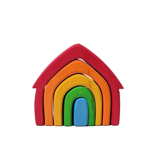 Grimm's Colourful House Stacking Toy - Hello Charlie